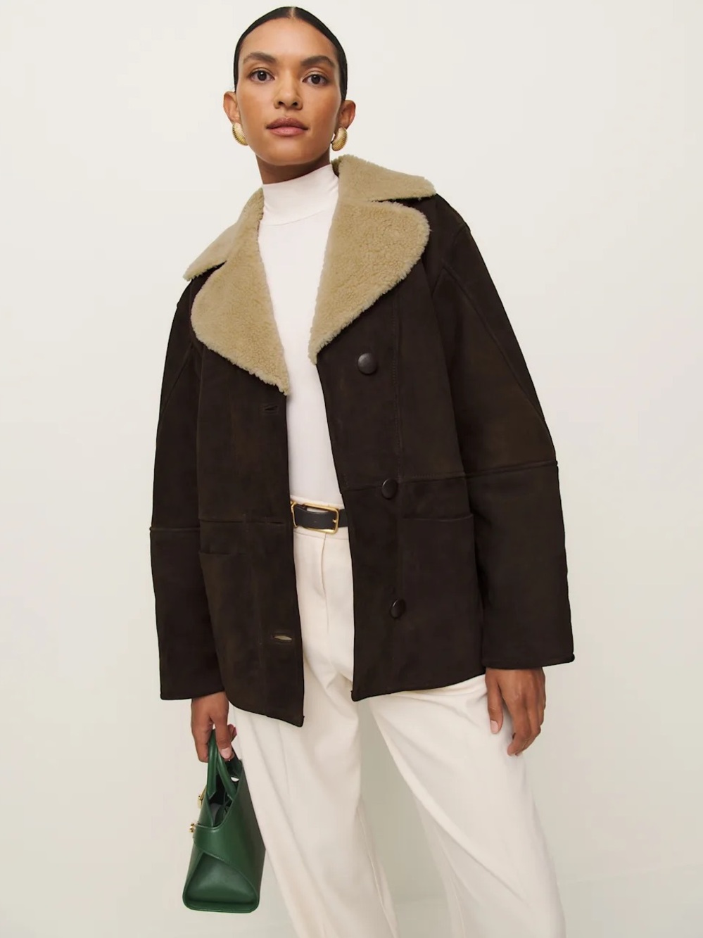 Reformation Veda Luca Suede Jacket - Large